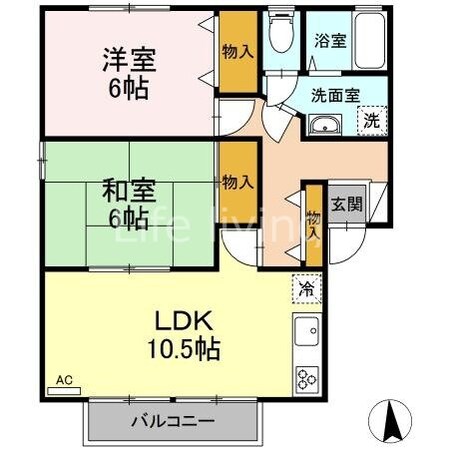 ピュアメゾン　B棟の物件間取画像